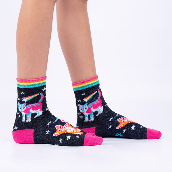 Sock It To Me Space Cats Junior Crew Socks 3-Pack