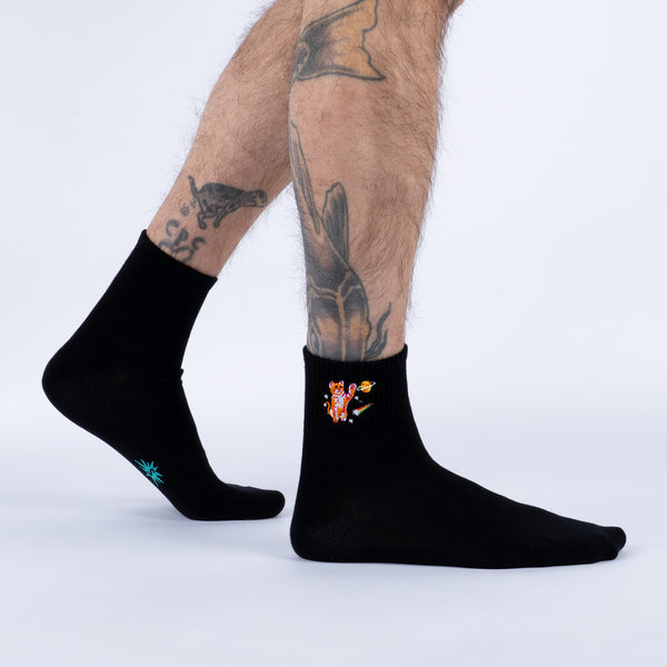 sock it to me Space Cats Quarter Socks