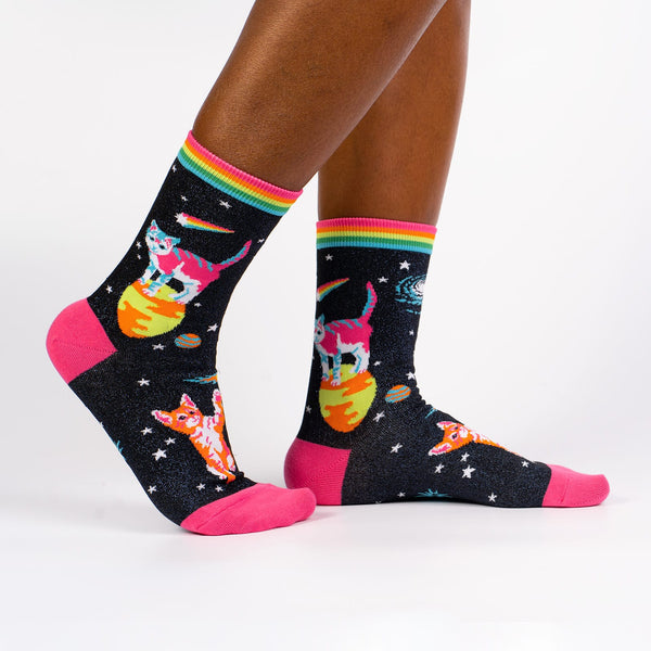 Sock It To Me Space Cats Women's Crew Socks