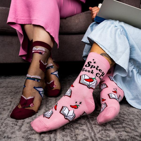 Sock It To Me Spicy Book Club Crew Socks