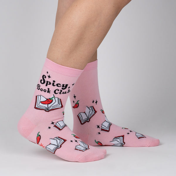 sock it to me Spicy Book Club Crew Socks