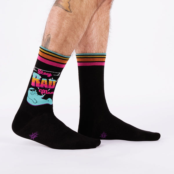 sock it to me Stay Rad Man Crew Socks