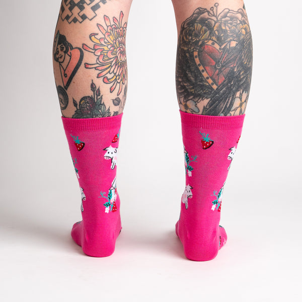 Sock It To Me Strawberry Milk Crew Socks