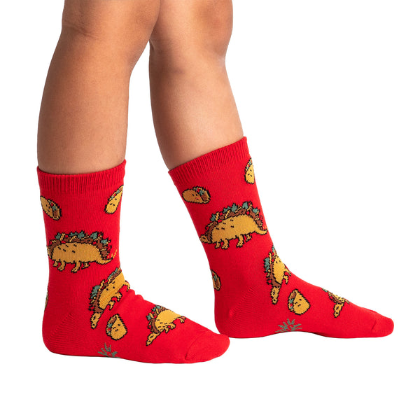 Sock It To Me Tacosaurus Youth Crew Socks 3-Pack