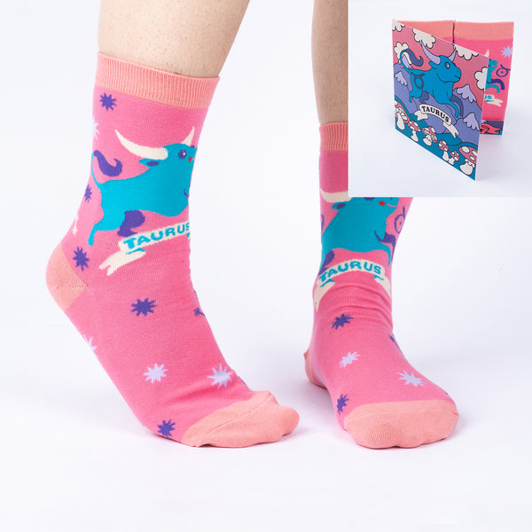 sock it to me Taurus Greeting Card with Socks