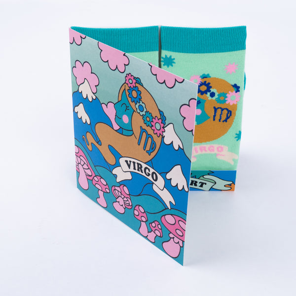 Sock It To Me Virgo Greeting Card With Socks