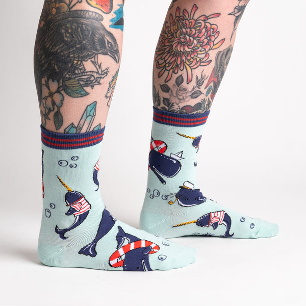 sock it to me Whale-y Good Time Crew Socks