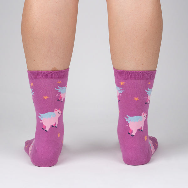 Sock It To Me When Pigs Fly Crew Socks