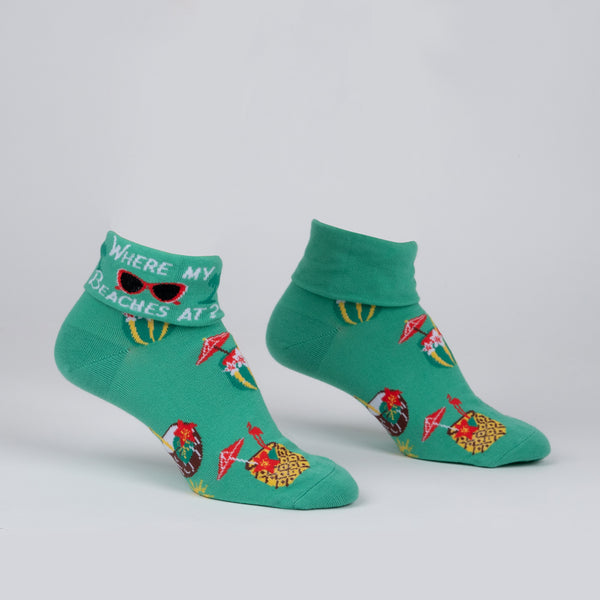 Sock It To Me Where My Beaches At? Turn Cuff Socks