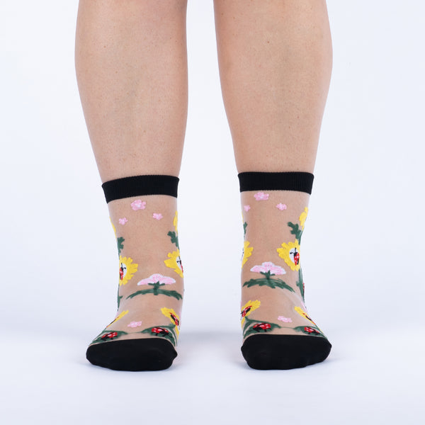 Sock It To Me Where My Ladies At? Sheer Crew Socks