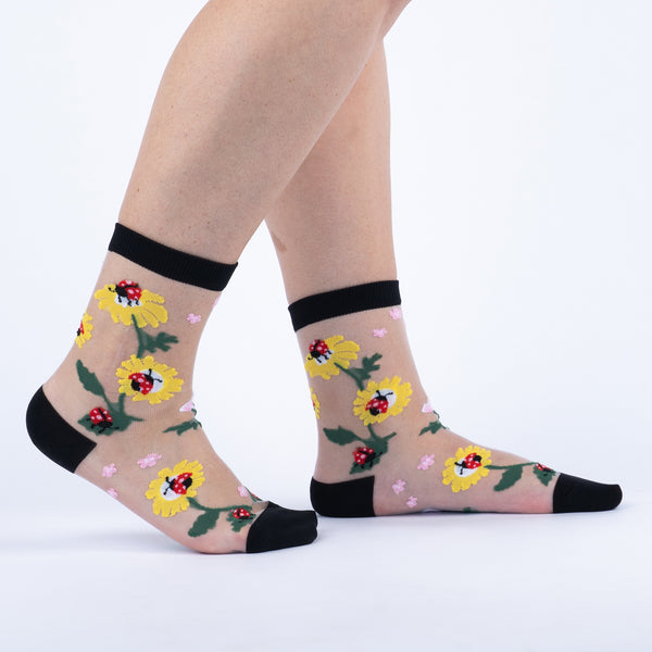 sock it to me Where My Ladies At? Sheer Crew Socks