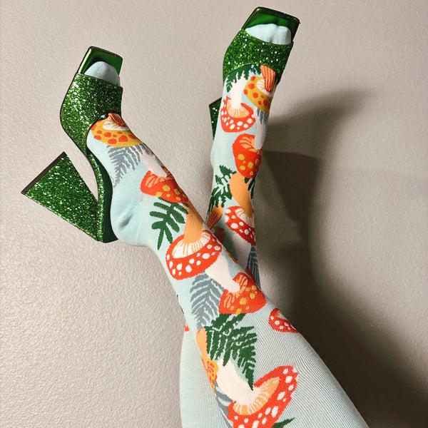 Sock It To Me Wonderland Mushrooms Knee High Socks