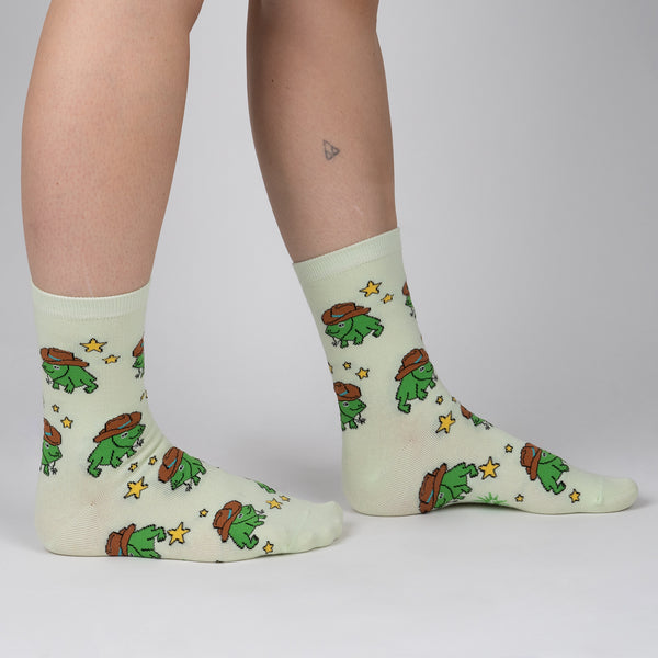 sock it to me Yee Frog Women's Crew Socks