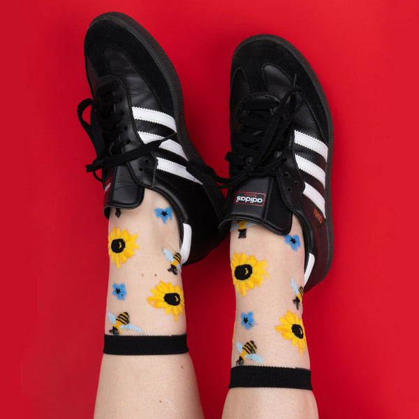 Sock It To Me You Are My Sunshine Sheer Crew Socks