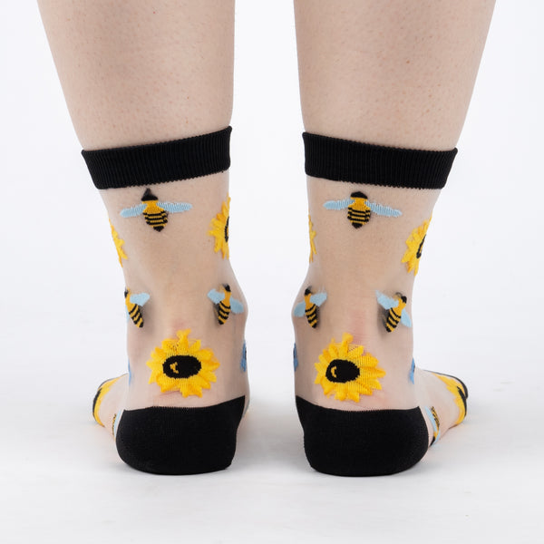 Sock It To Me You Are My Sunshine Sheer Crew Socks