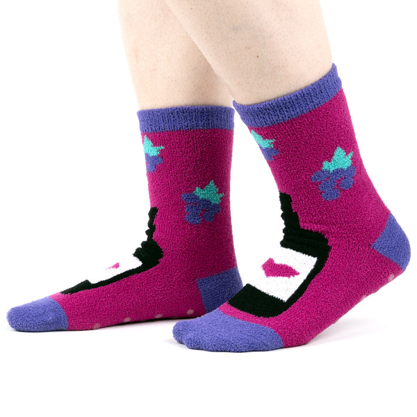 Sock It To Me You Are Really Grape Slipper Socks