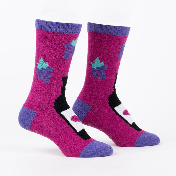 Sock It To Me You Are Really Grape Slipper Socks