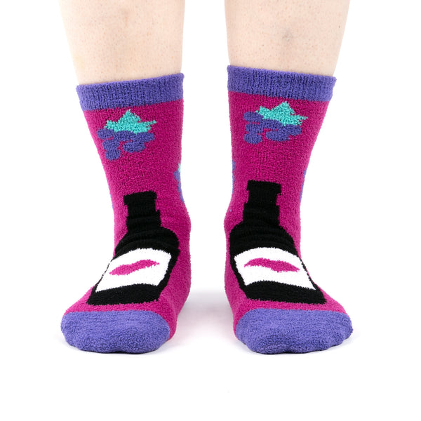 sock it to me You Are Really Grape Slipper Socks