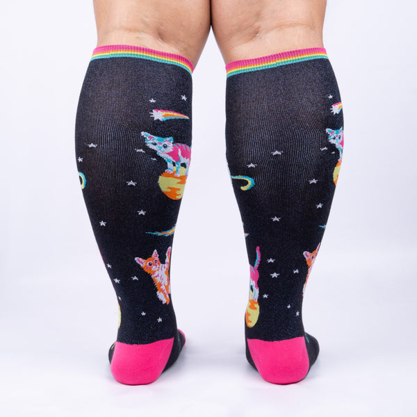 Sock It To Me Space Cats Stretch-It Knee High Socks