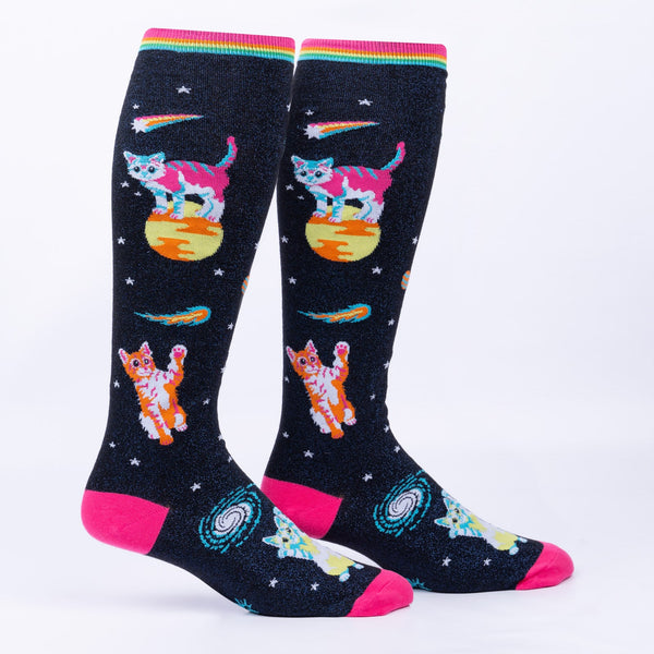 Sock It To Me Space Cats Stretch-It Knee High Socks