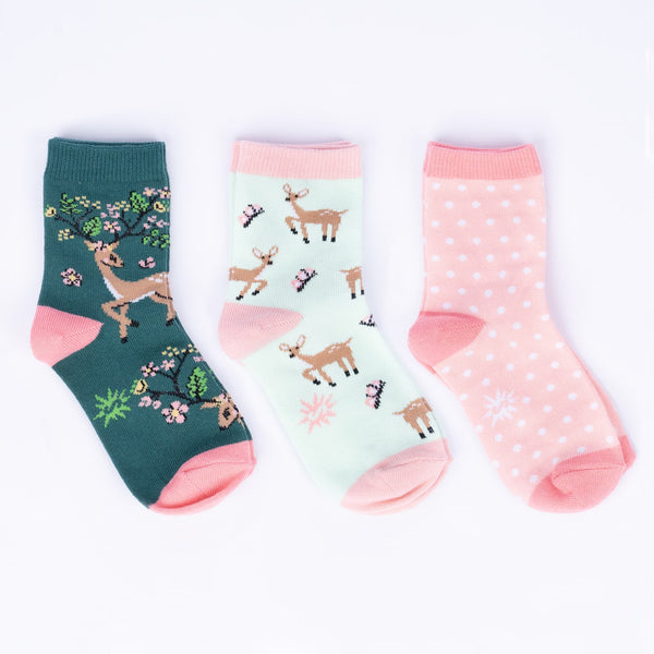 sock it to me Spring Awakening Junior Crew Socks 3-Pack