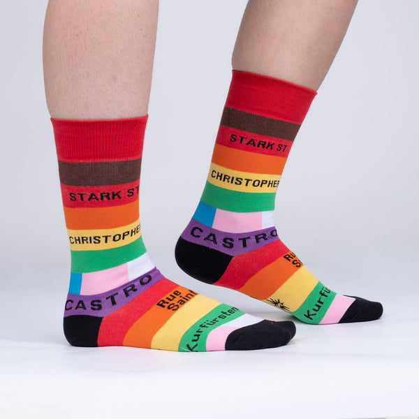 sock it to me Streets of Pride Unisex Crew Socks (S/M)