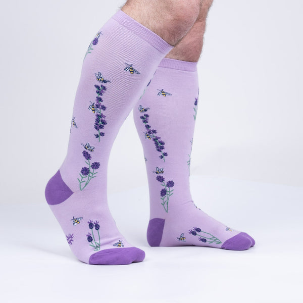 sock it to me STRETCH-IT™ Bees and Lavender Socks
