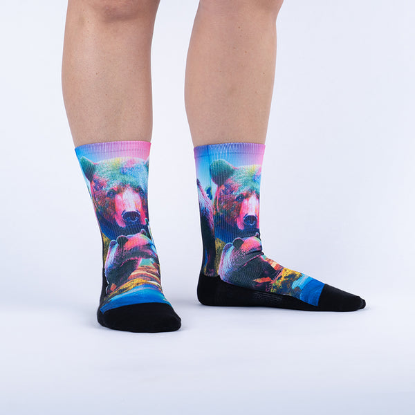 Sock It To Me The Early Bear Catches The Fish Performance Crew Socks