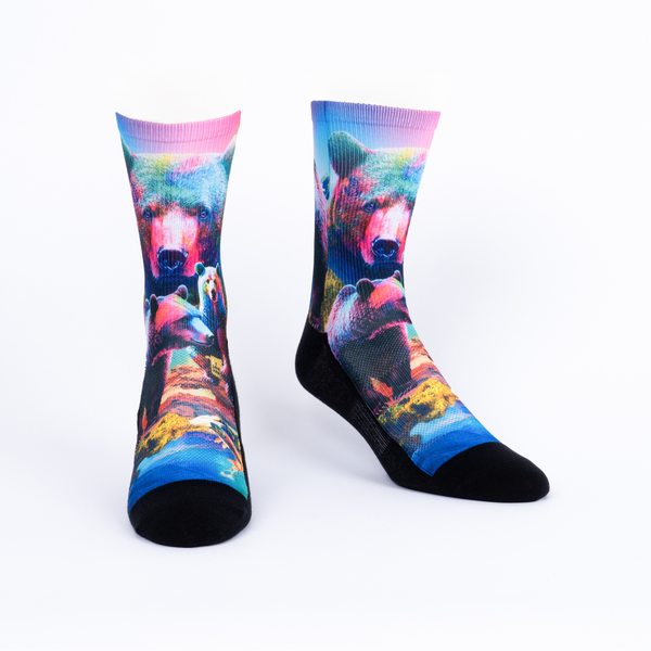 Sock It To Me The Early Bear Catches The Fish Performance Crew Socks