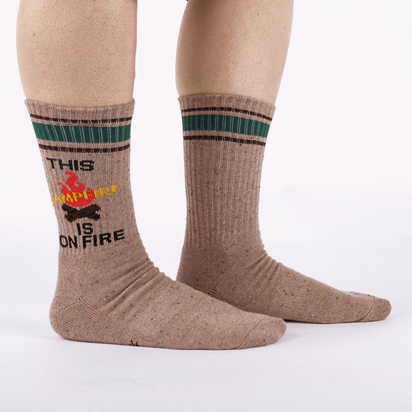 sock it to me This Campfire Is On Fire Ribbed Crew Socks