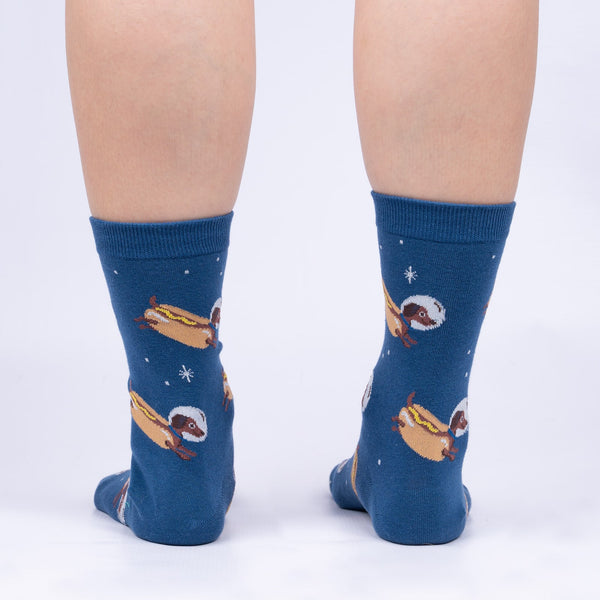 Sock It To Me Weiner Dogs In Space Women's Crew Socks