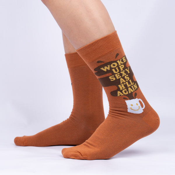 sock it to me Woke Up Sexy As H*ll Again Crew Socks