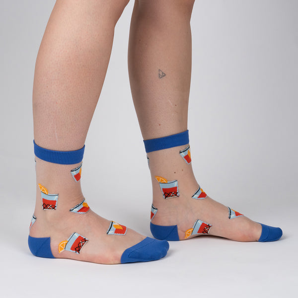 sock it to me You're Never Lonely with a Negroni Sheer Crew Socks