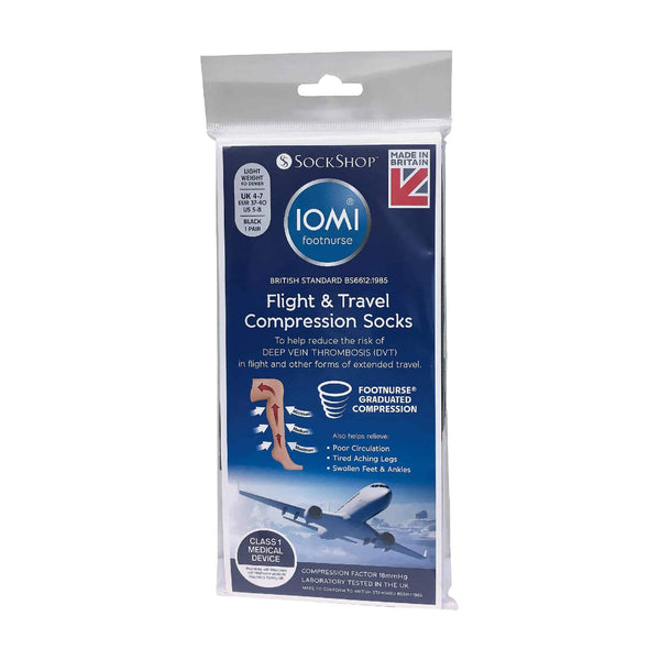 Sock Snob 1 Pack Ladies 18 MmHg Graduated Compression Flight Socks For DVT