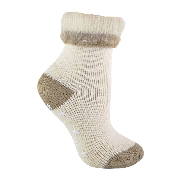 sock snob 1 Pack Ladies Alpaca Wool Slipper Bed Socks with Star Grips