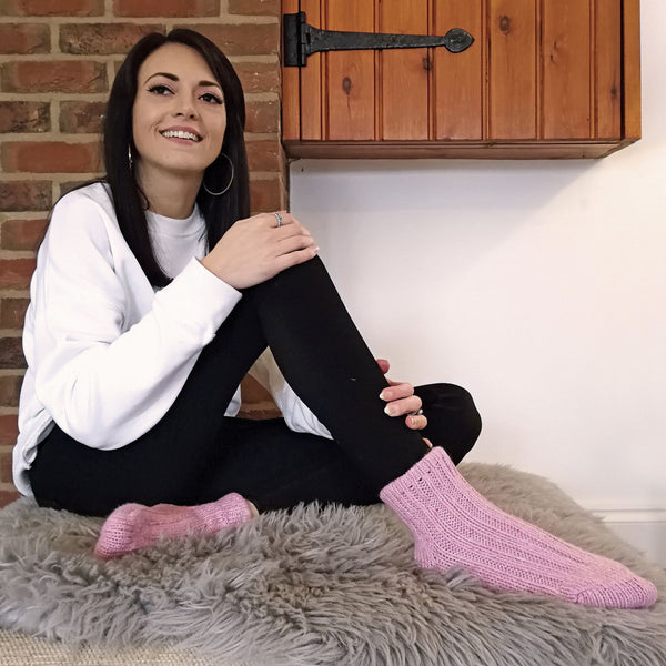 Sock Snob 1 Pack Ladies Chunky Ribbed Low Cut Wool Blend Ankle Socks