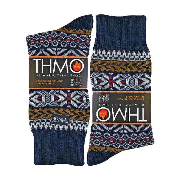 Sock Snob 1 Pack Mens Vintage Nordic Thermal Thick Wool Blend Socks