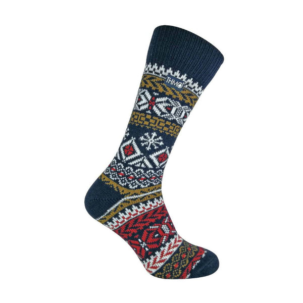 sock snob 1 Pack Mens Vintage Nordic Thermal Thick Wool Blend Socks