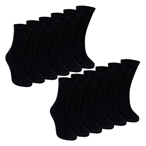 sock snob 12 Pack Boys Breathable Cotton Sport Socks