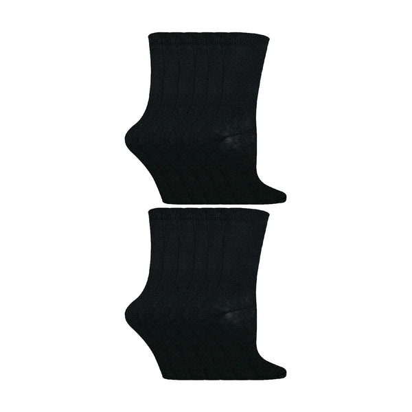 sock snob 12 Pair Kids Breathable Bamboo Plain Socks for School