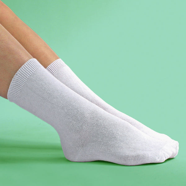 Sock Snob 12 Pair Plain Kids School Soft Breathable Cotton Rich Socks