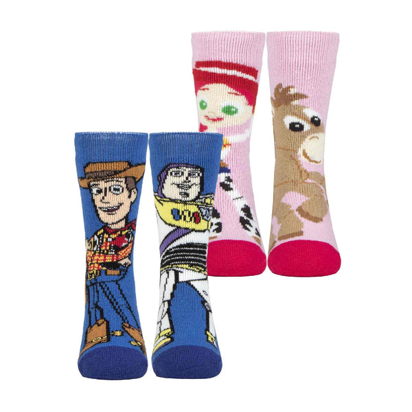 sock snob 2 Pack Kids Toy Story Socks: Novelty Thermal Warm Woody Disney Socks