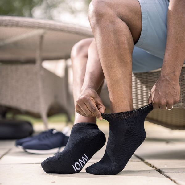 Sock Snob 3 Pack Cotton Trainer Diabetic Socks For Swollen Feet & Ankles