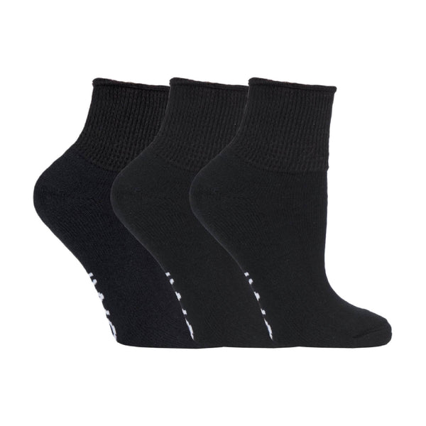 sock snob 3 Pack Extra Wide Cotton Low Cut Ankle Diabetic Socks