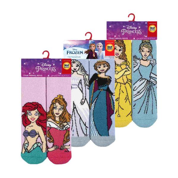 Sock Snob 3 Pack Girls Disney Novelty Socks: Thermal Lite Princess Socks