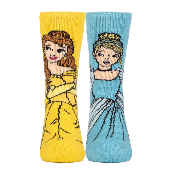Sock Snob 3 Pack Girls Disney Novelty Socks: Thermal Lite Princess Socks
