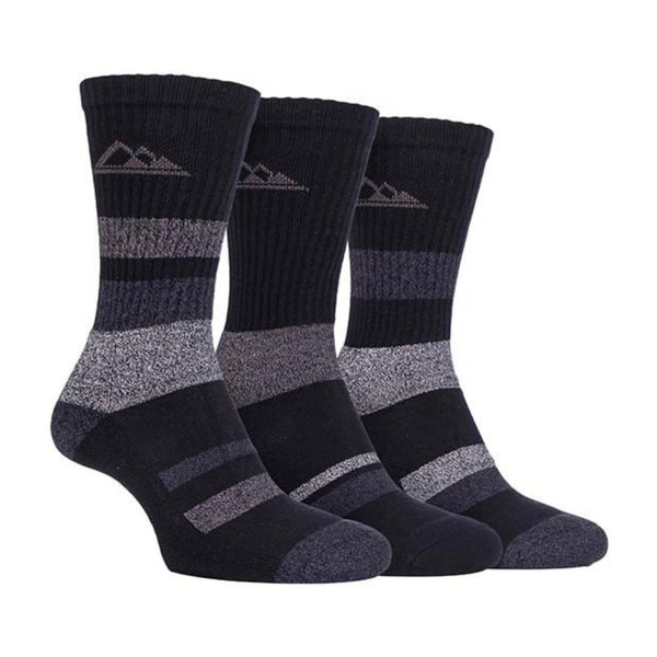 sock snob 3 Pack Ladies Anti Blister Cotton Hiking Socks with Padded Sole