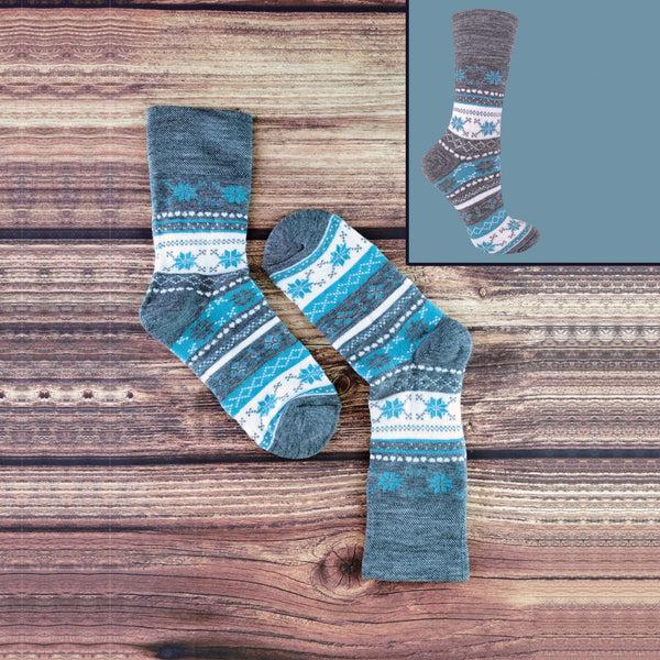 Sock Snob 3 Pack Ladies Warm Fairisle Thermal Viloft Socks For Winter