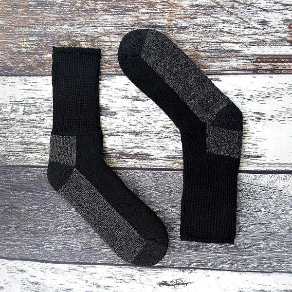 Sock Snob 3 Pack Mens Extra Wide Loose Top Cushioned Cotton Diabetic Work Socks