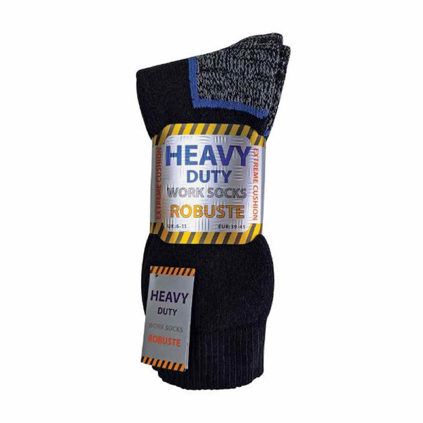 Sock Snob 3 Pack Mens Heavy Duty Cotton Cushioned Work Boot Socks